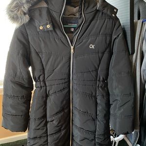 Girls Calvin Klein long winter coat